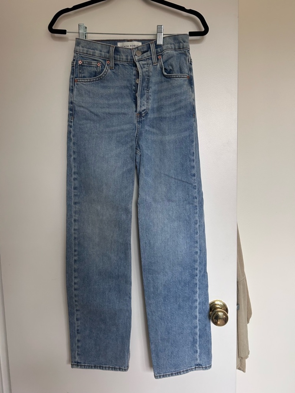 Denim Forum Women's Straight-Leg Jeans in Light Blue
